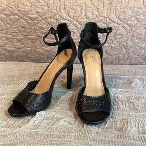 Black Eyelet Heels
